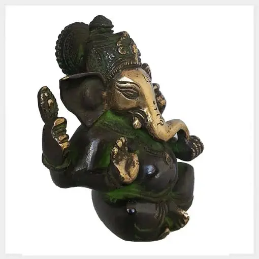 Ganesha 760g grüngold Seitenansicht