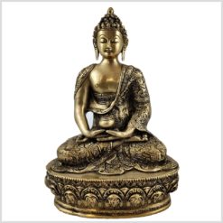 Erleuchtete Buddha Messing 33cm Vorderansicht