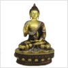 Lehrender Buddha Messing Kupfer Silber Vorderansicht