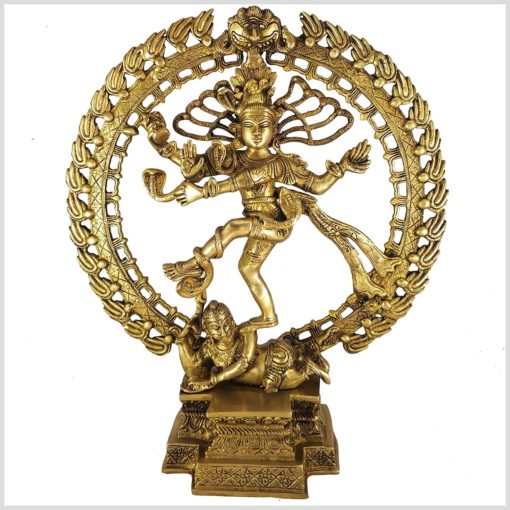Tanzender Shiva 6,6kg Messing Vorderansicht