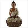 Erleuchteter Buddha 33cm Kupfer Silber Vorne