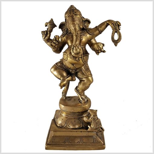 Tanzender Ganesha Messing Vorderansicht
