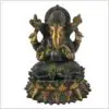 Ganesha Lotus schwarzgrün Vorderansicht
