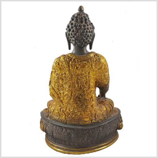 Medizinbuddha 33cm graugold Hinten