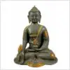 Medizinbuddha Steingrün 25cm Asthamangala Vorderansicht