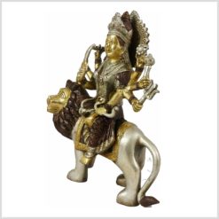 Durga Messing Kupfer Silber Seitenansicht
