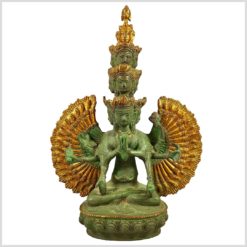 Chenrezig Avalokiteshvara Messing 2,9 KG 36cm Frontansicht