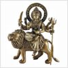 Durga 6,3 KG auf Löwe Messing Vorderansicht