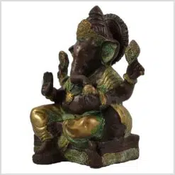 Ganesha sitzend Kupferantik Links