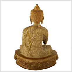 Lehrender Buddha Messing sandbeige 2,8kg Rücken