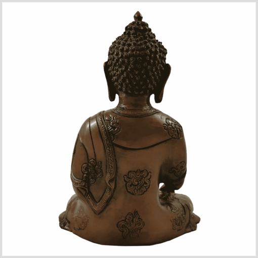 Erleuchtete Buddha Asthamangala Braungrün hinten
