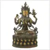 Avalokiteshvara 3,9kg Messing braungrün Vorne