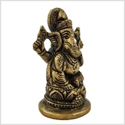 Ganesha 8cm Messing Seitenansicht rechts