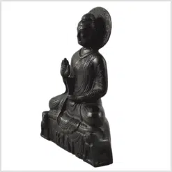 Amoghasiddhi Buddha schwarz 19cm 1kg Seite links