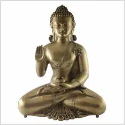 Lehrender Buddha Messing Kundal 11kg Vorne