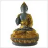Lehrender Buddha Messing graugold 33cm Vorne