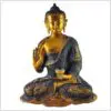 Lehrender Buddha Messing braungold Vorne