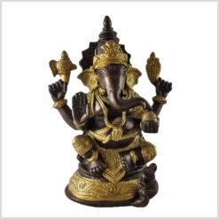 Ganesha 18cm 1,73kg Messing Kupfer Vorne