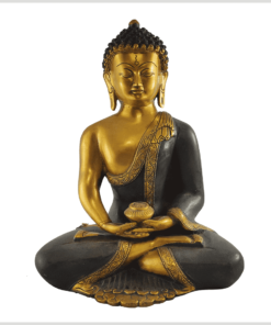 Erleuchteter Buddha 5,8kg braungold Vorderseite