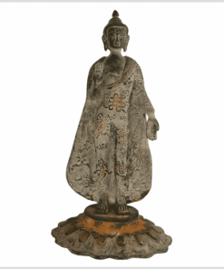 Stehender Buddha 28,5cm grünantik Vorne