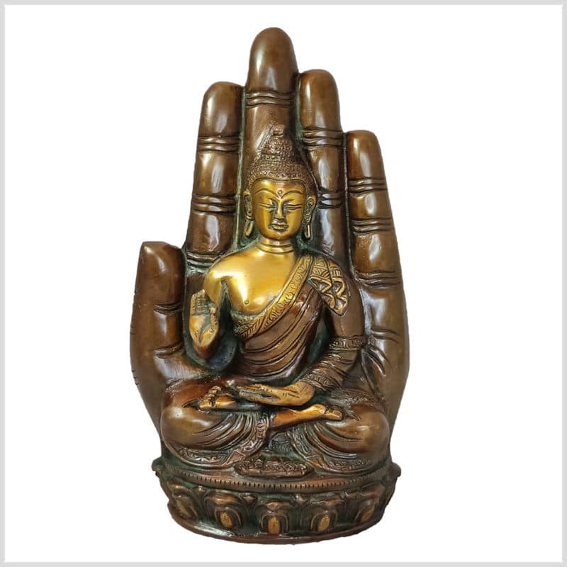 Buddha Hand braungrün 25cm vorne