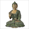 Lehrender Buddha schwarzgrün 29cm vorne