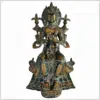 Maitreya sitzend grünbraun antik 36,5cm vorne