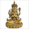 Avalokiteshvara Statue 33cm Resin goldantik vorne