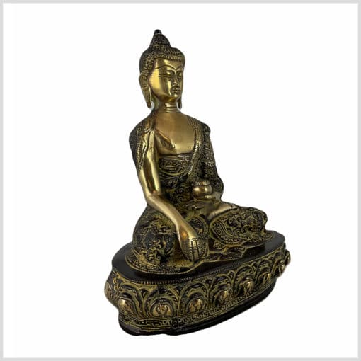 Erdender Buddha mesing schwarzgelb 2618g rechts