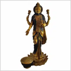 Lashmi Statue Messing braungold 62,5cm vorne