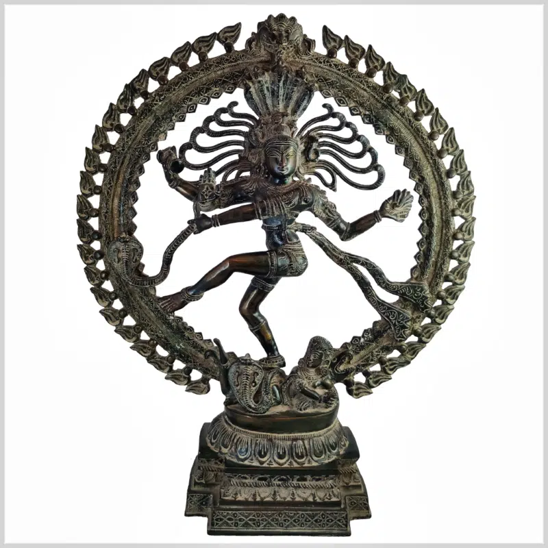 Shiva Natraj 55cm 11kg braungrün vorne