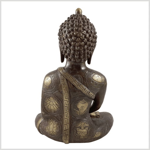 ME-Erleuchteter-Buddha-32cm-53kg-Kupfer-antik-hinten
