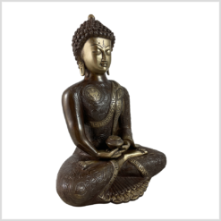ME-Erleuchteter-Buddha-32cm-53kg-Kupfer-antik-rechts