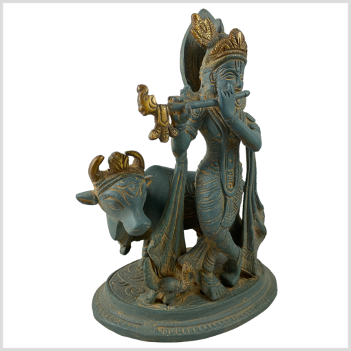 ME-Krishna-Kuh-gruen-gold-antik-matt-2943g-22cm-rechts