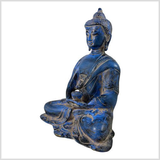 ME-Erleuchteter-Buddha-blauantik-20cm-2,1kg-links