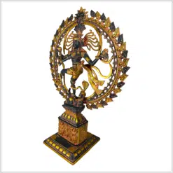 Tanzender Shiva Nataraja Messing schwarzrotgold antik 71cm 19kg 2