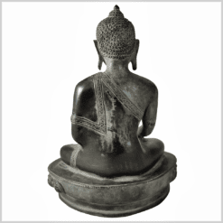 Erdender Buddha Antikfinish Schwarzgrün 26cm 3,6kg 7