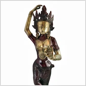 Maya Devi Statue 53,5cm rotgold Nahansicht
