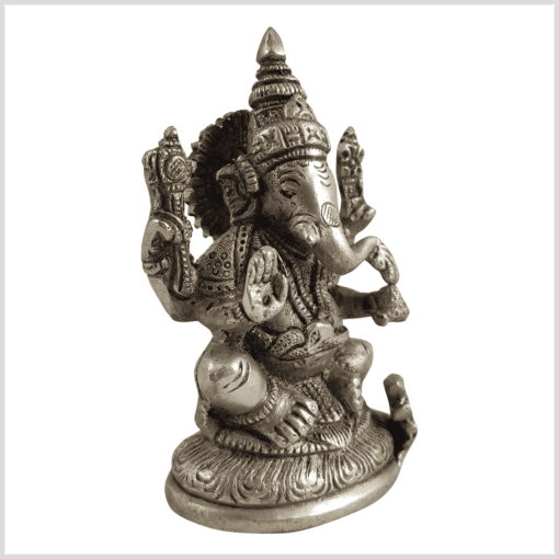 Ganesha 12cm 860g Silber rechts