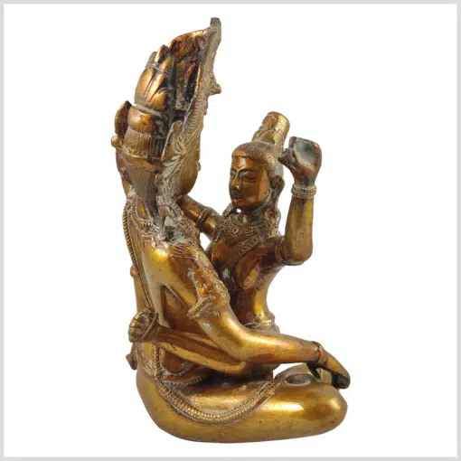 Buddha Shakti Yabyum goldantik 26cm rechts