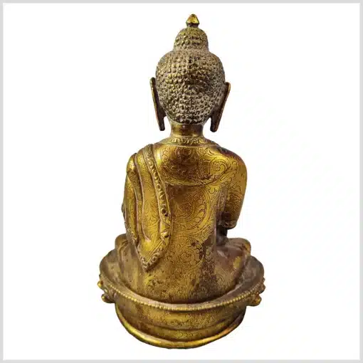 Erdender Buddha goldantik hinten