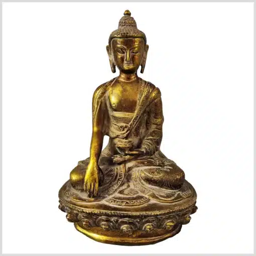 Erdender Buddha goldantik vorne
