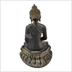 Erleuchteter Buddha Resin grau hinten