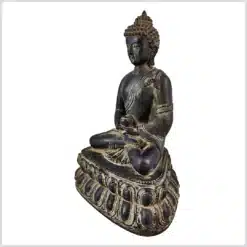 Erleuchteter Buddha Resin grau links