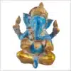Ganesha 17,3cm 2kg Messing blaugold