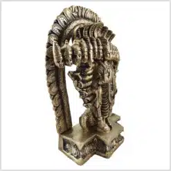Vishnu Statue 28cm 5,6kg Messing Gold mit vielen Köpfen rechte Seite