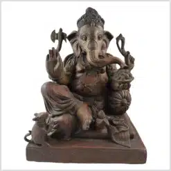 Alte Ganesha Statue 31cm Bronze Vorderseite
