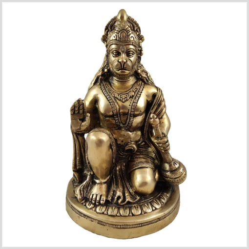 Hanuman Statue 24cm 3,44kg Messing Vorderseite