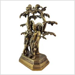 Krishna und Radha unterm Baum Messing Statue 42cm 9,7kg links