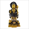 Hanuman Statue Stehend braungold 25cm Vorderseite